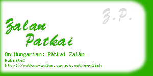zalan patkai business card